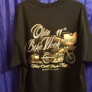 2012 Ohio Bike Week North Coast Thunder Rally Black Motorcycle T Shirt